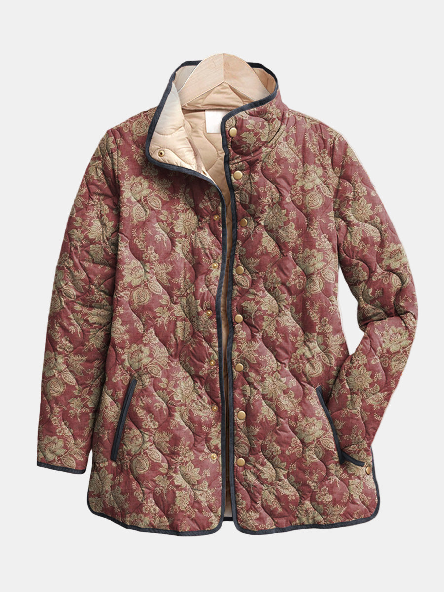 Corinne | Veste à Imprimé Floral Rétro