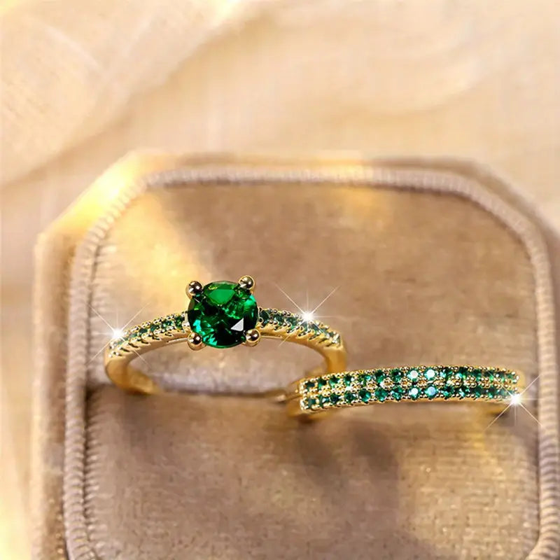 Bague Duo Émeraude Serena émeraude | Or