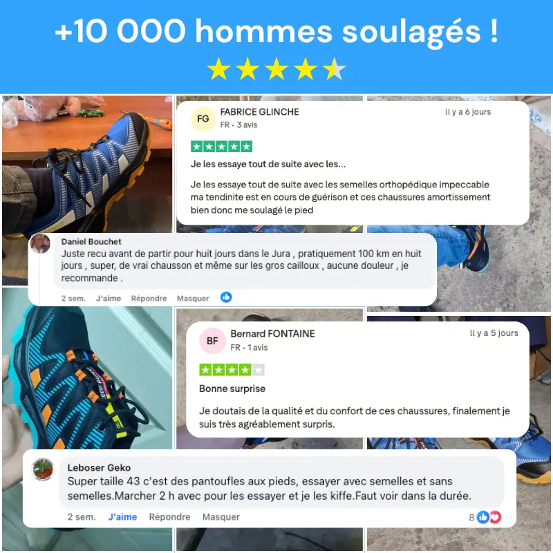 Chaussures de marche à confort orthopédique