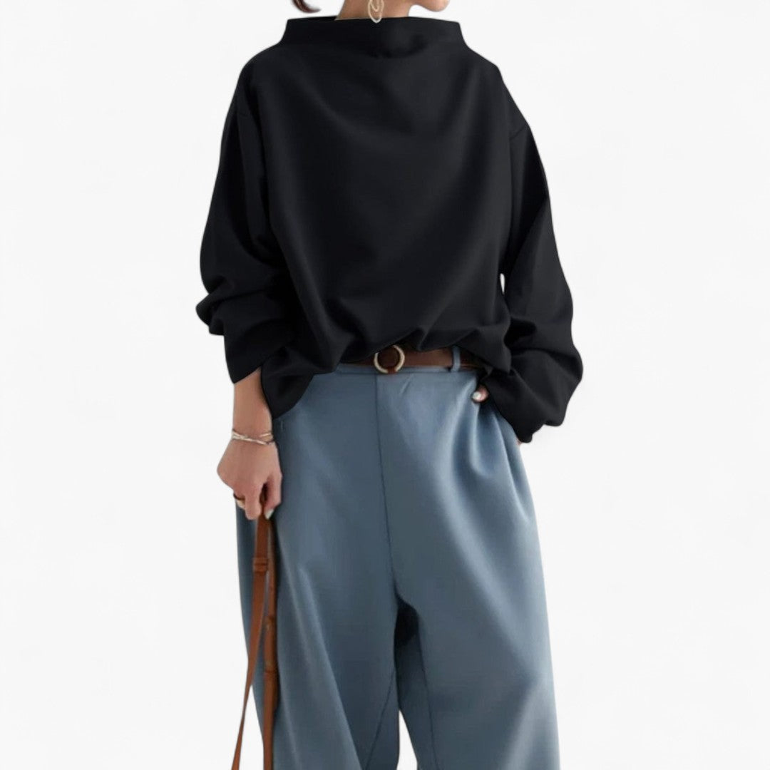 LAIMA | Miękki Sweter z Wysokim Kołnierzem