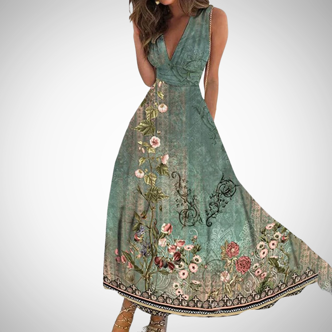 MIRIANNE™ - Robe Maxi Florale Intemporelle