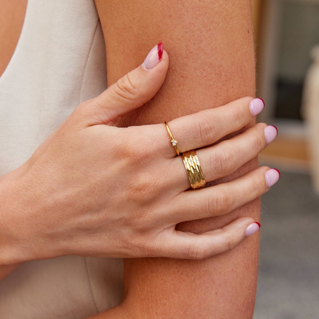 Jimena - Pierścionek w Kształcie Serca z Kryształu