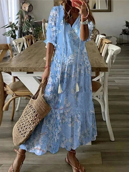 CASSIA™ - Robe Boho avec Couverture du Ventre