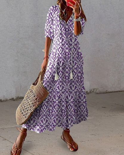CASSIA™ - Robe Boho avec Couverture du Ventre