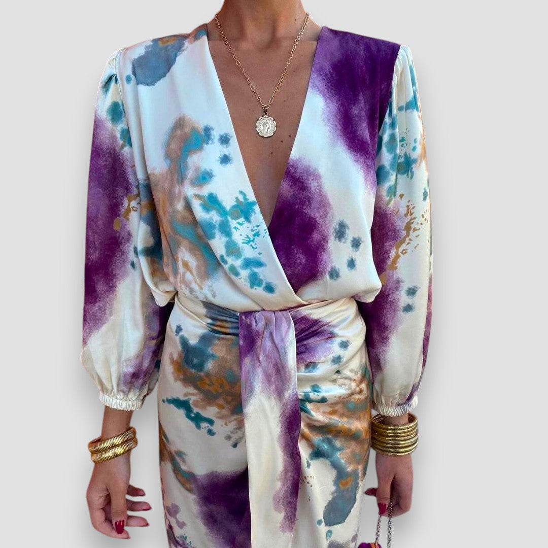 Gaïane - Robe élégante à col en V