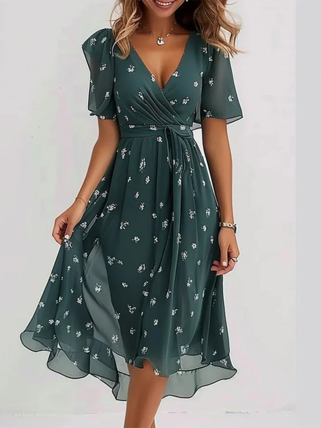 LAVINA™ – Robe Midi Boho Vibrante