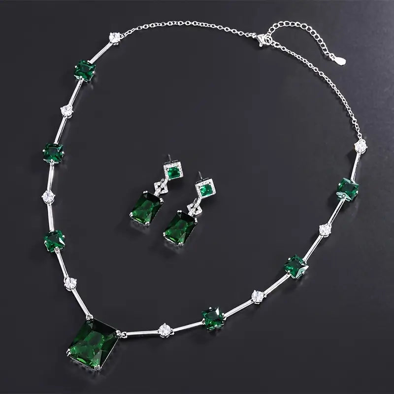 Bijoux Daphira Verelune émeraude | Or Blanc