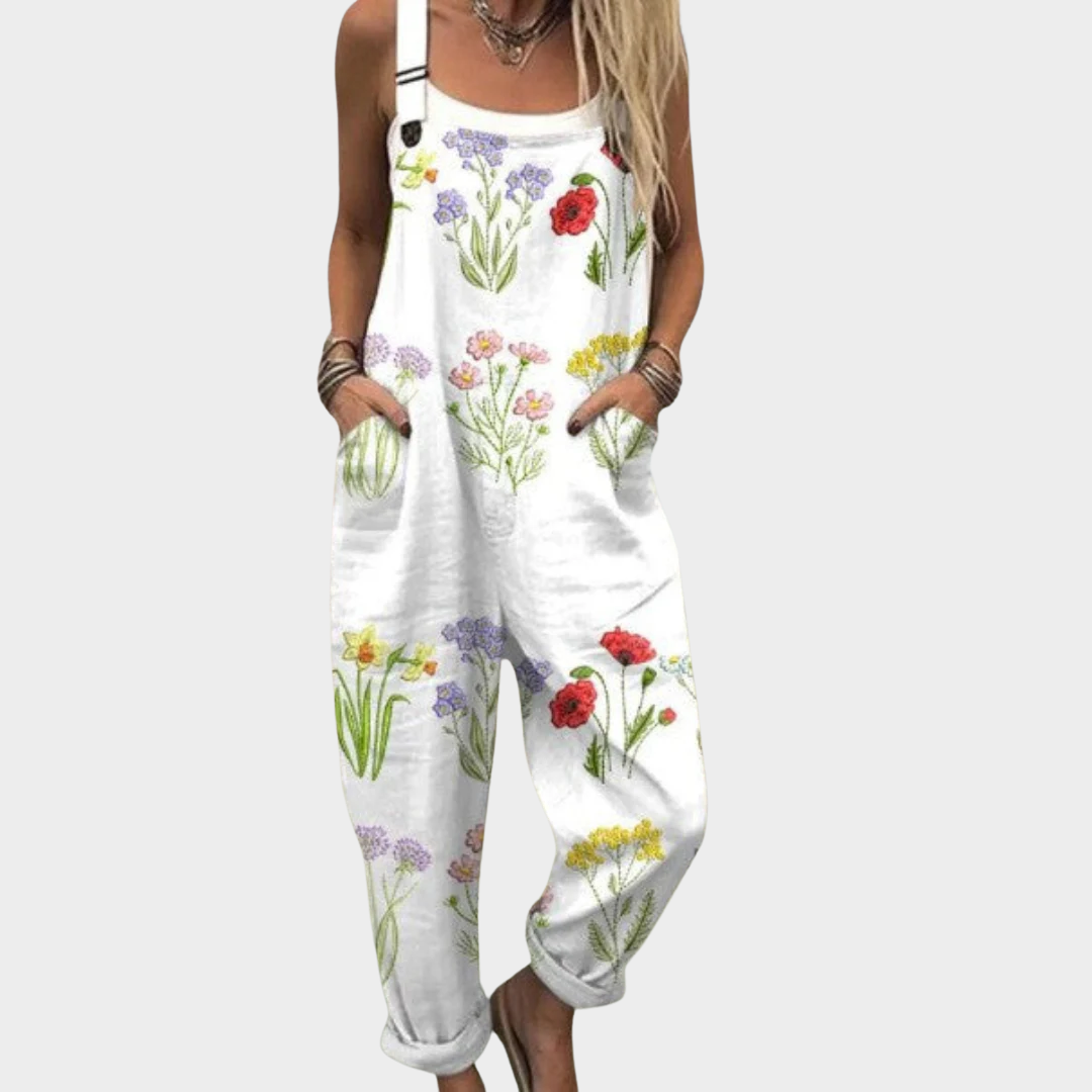 LUCIA | JUMPSUIT FLORAL RÉTRO ÉLÉGANT
