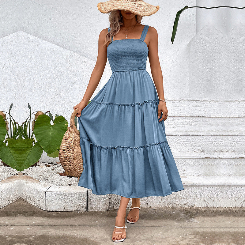 FIORELLE™ – Robe d'été vintage à volants et dos nu