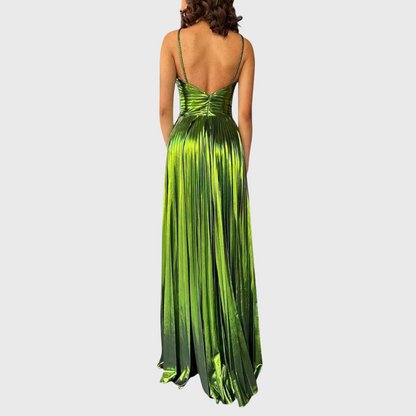 Dorine - Robe longue métallisée élégante