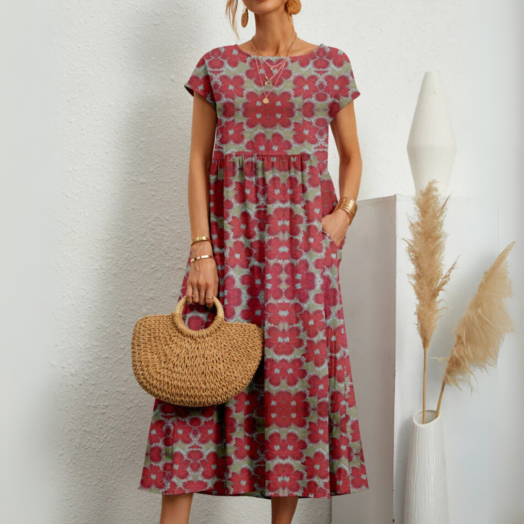 FLORENE™ - Robe Midi Florale Aérée