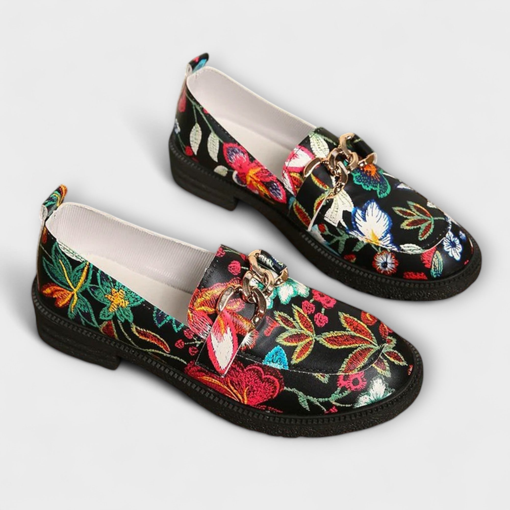 Noelia™ | Multicolored Floral Pattern Moccasins
