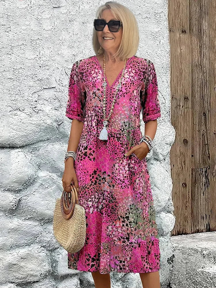 Michèle – Robe légère avec décolleté en V