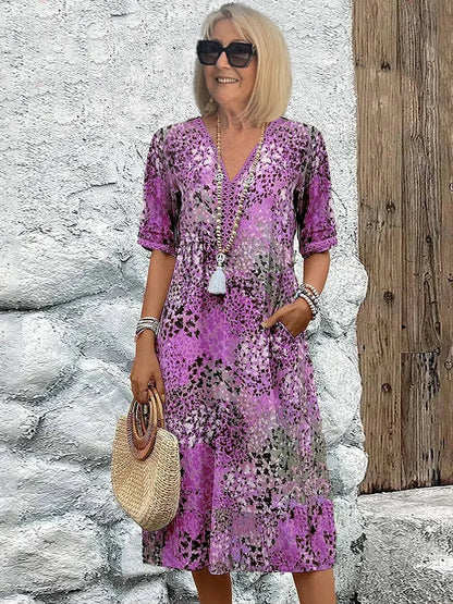 Michèle – Robe légère avec décolleté en V