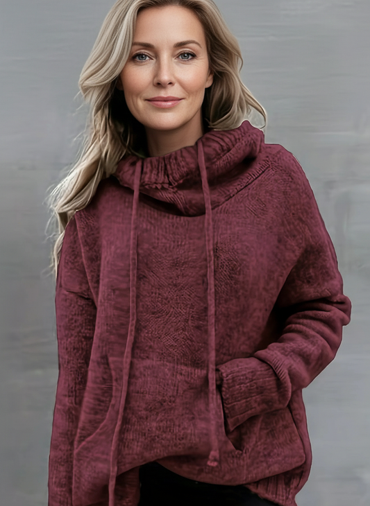 ZELINA | Sweter z Długim Rękawem z Kieszenią