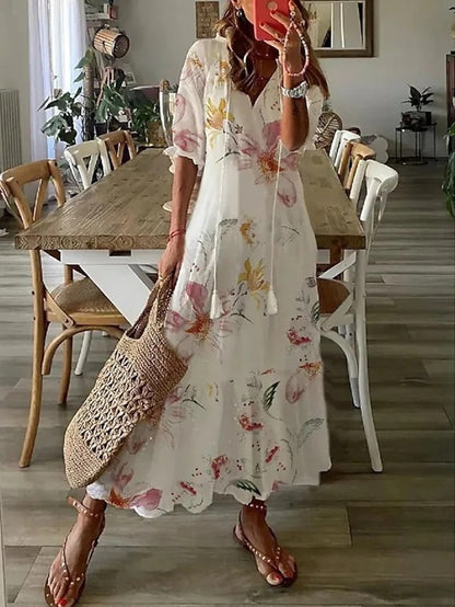 CASSIA™ - Robe Boho avec Couverture du Ventre