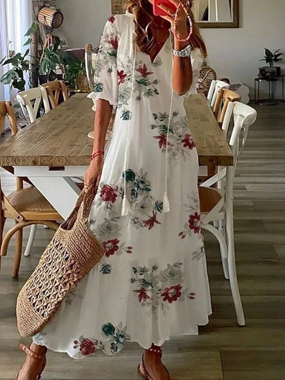 CASSIA™ - Robe Boho avec Couverture du Ventre